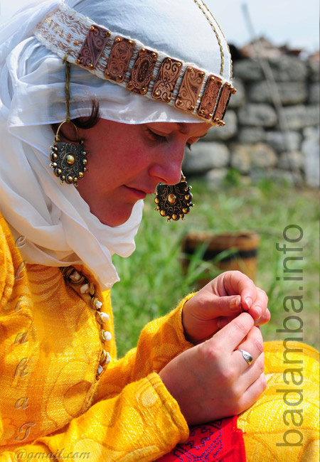 A girl who embroiders