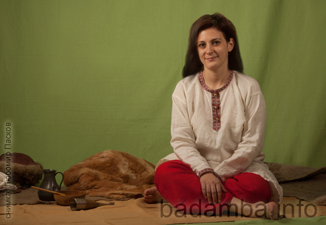 Bulgarian lady at her tent